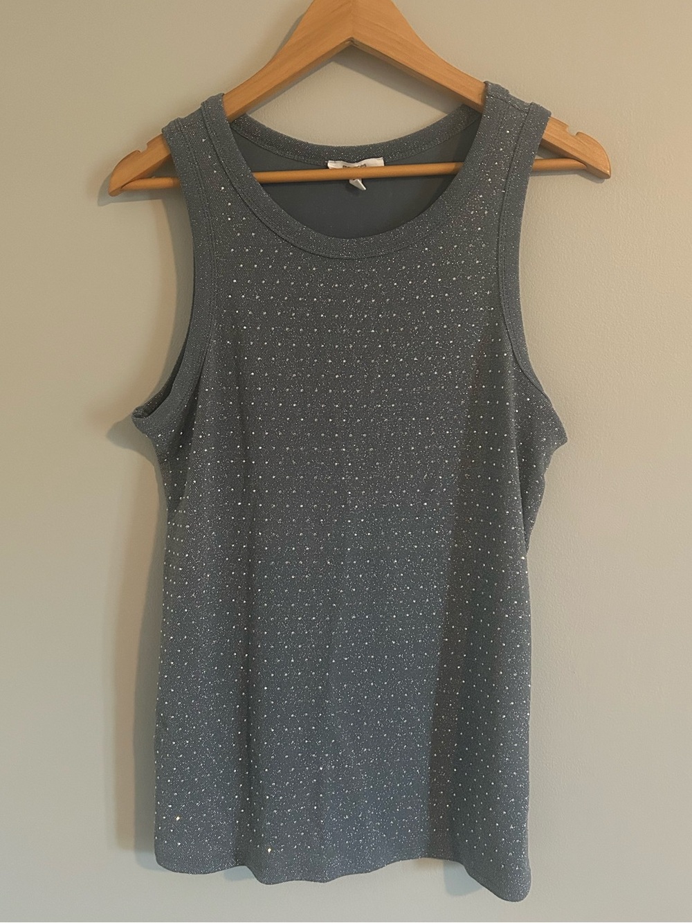 Maurices Gray Sparkle Knit Tank Top